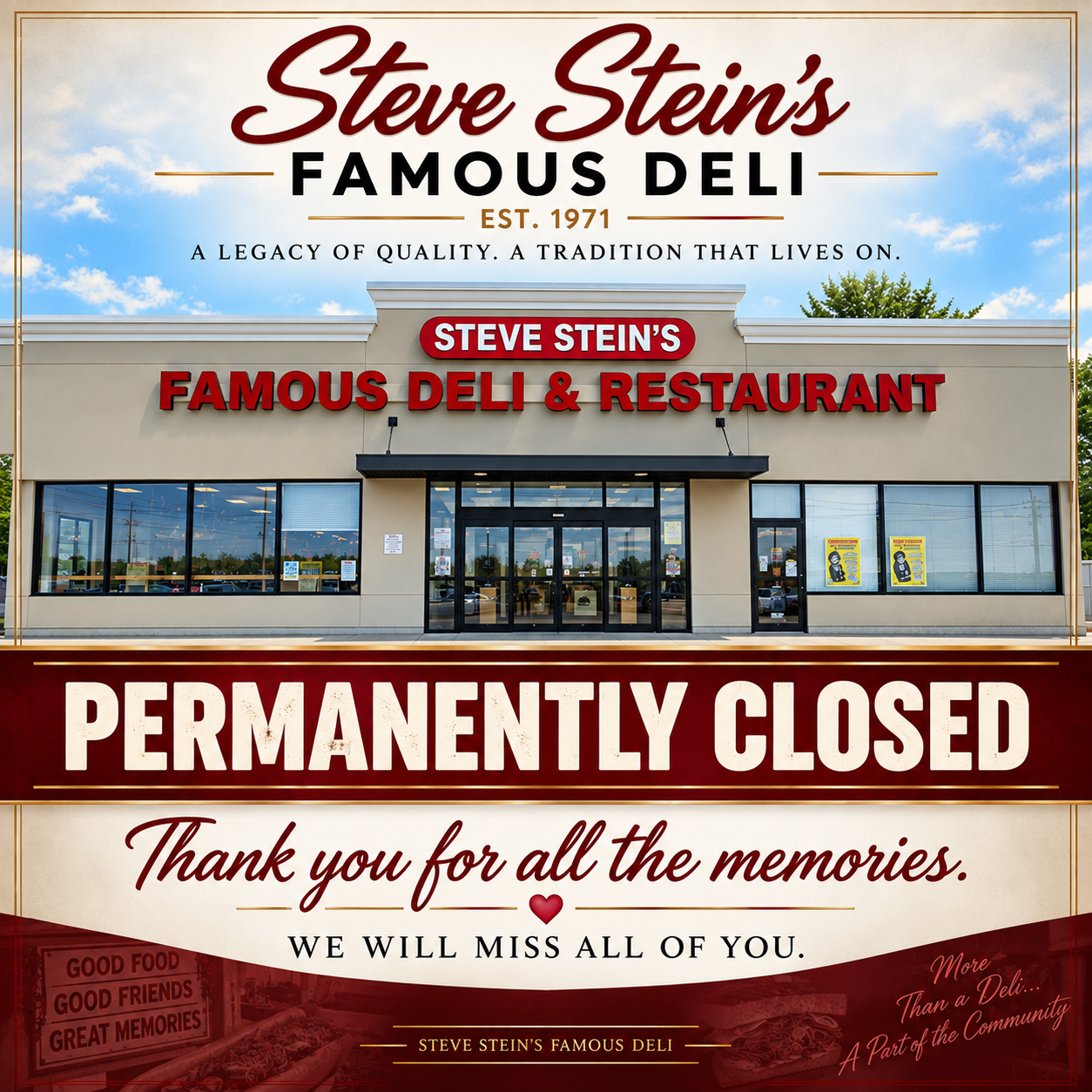 Steins Closed Sign